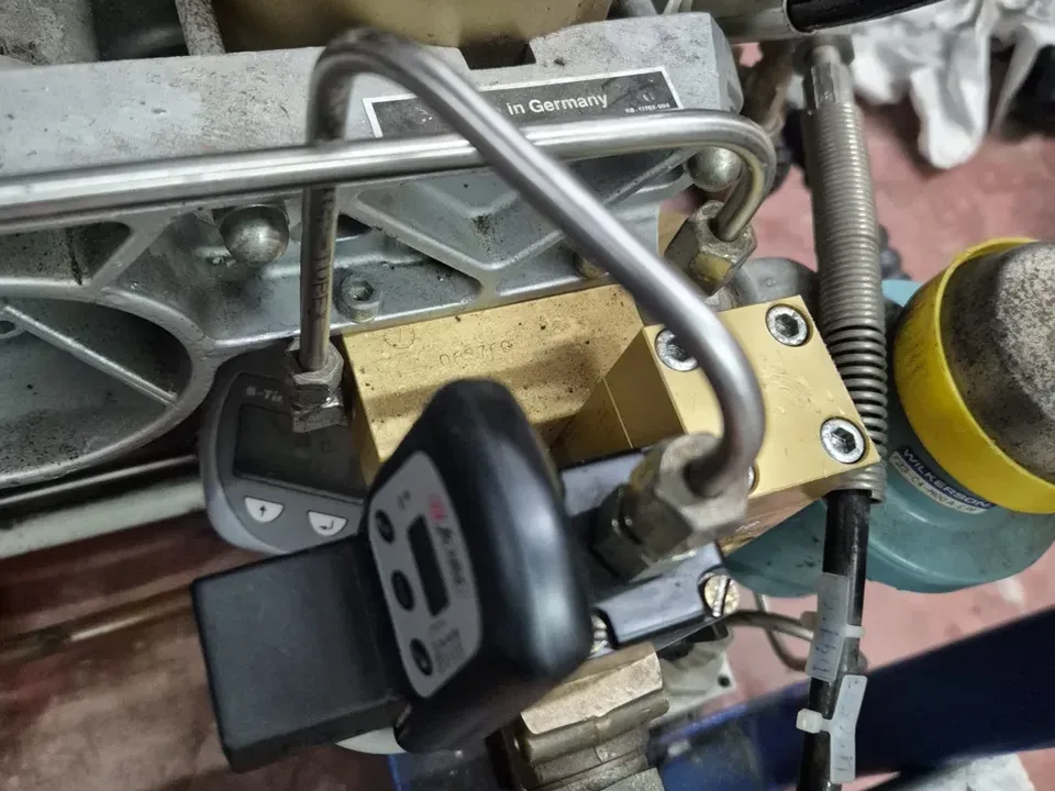 Technische Detailaufnahme eines Kompressors